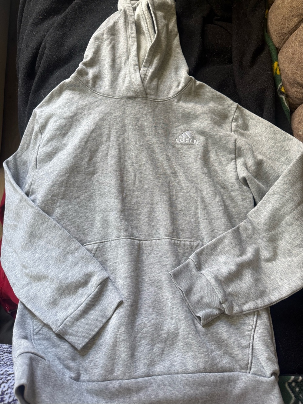 adidas boys Grey Pullover Hoodie